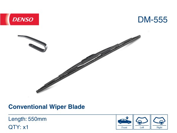 DENSO DM555 Щетка-дворник лобового стекла водительская в наличии Ровно