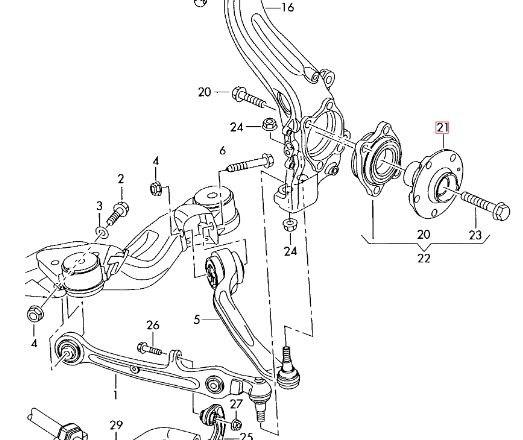 Ступицы задних колес Audi A8 D3