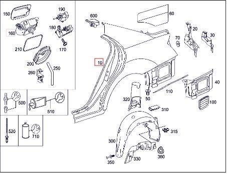 Крыло заднее A2216300321 MERCEDES