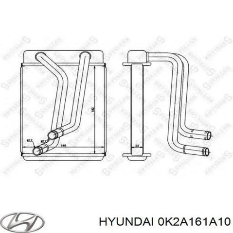 Радиатор отопителя 0K2A161A10 HYUNDAI