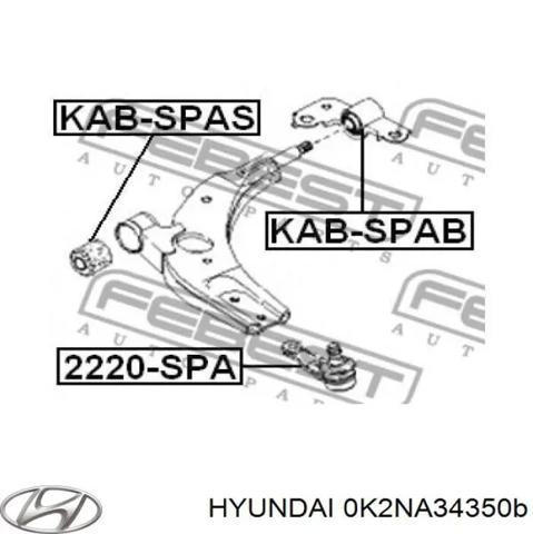 Левый рычаг передней нижней подвески 0K2NA34350B HYUNDAI