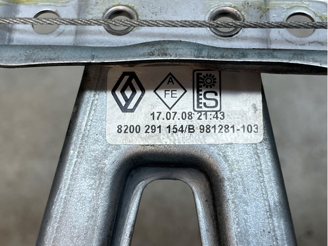 RENAULT 8200291154 Механизм стеклоподъемника двери задней левой в наличии Николаев