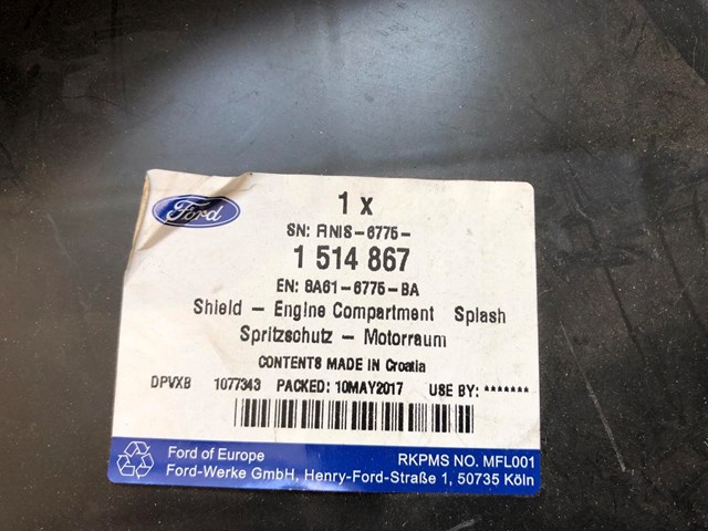 FORD 1514867 Защита двигателя правая в наличии Ровно