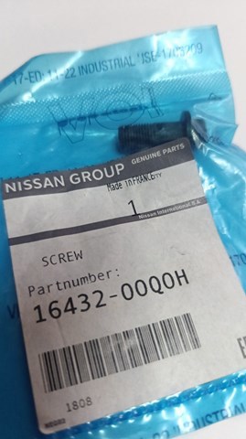 Болт трубки турбины подачи масла 1643200Q0H NISSAN