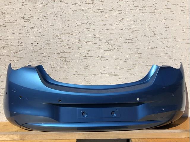 Бампер задній оригінал світло-синій металік opel corsa e 2014-2019 39002839