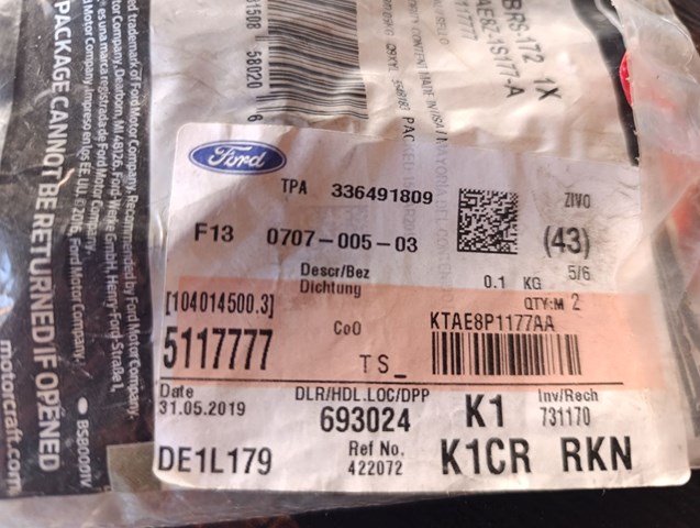 Сальник привода 5117777 FORD