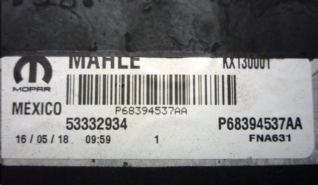 CHRYSLER 68249192AA Радиатор интеркуллера в наличии Винница