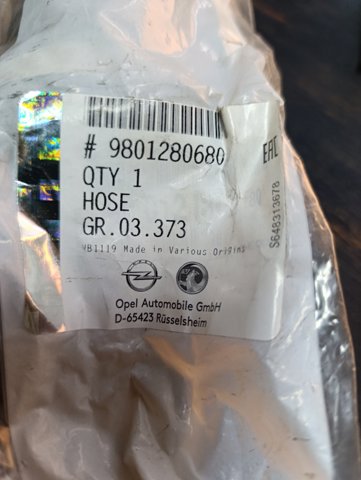 9801280680 PEUGEOT Шланг (патрубок) интеркуллера купить в Чернигов