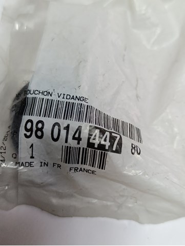 Болт поддона 9801444780 PEUGEOT
