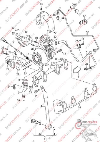 Подача масляная труба 03G145771R VAG