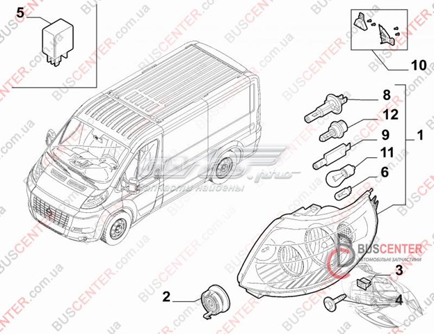 Фара левая передняя Fiat Ducato III