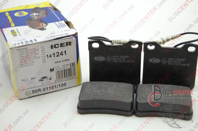 Колодки на тормоз задний дисковый 141241 ICER
