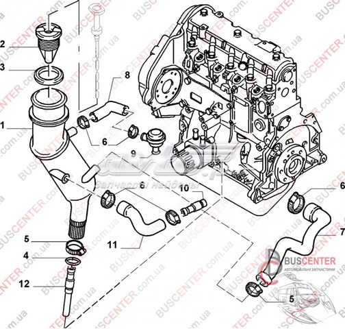 Горловина маслозаливная 1471512080 FIAT