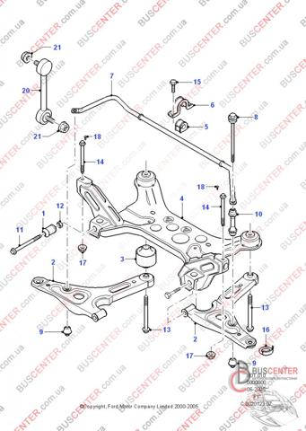 Передняя балка 3C115019AC FORD