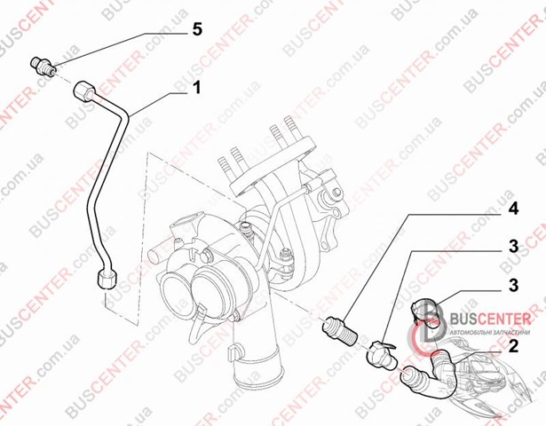 504373679 FIAT Трубка (шланг) подачи масла к турбине купить в Николаев