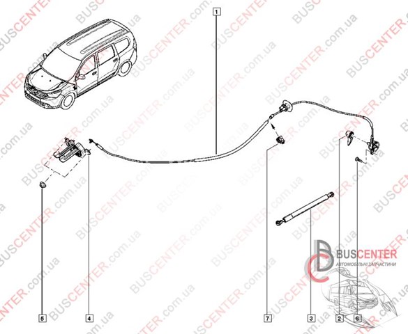 654704175R RENAULT Амортизатор капота купить в Ужгород
