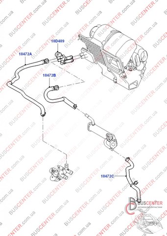 Шланг радиатора печки обратка 6C1118K582CE FORD
