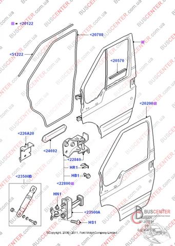 6C1AV22806BA FORD Петля двери передней купить в Ирпень