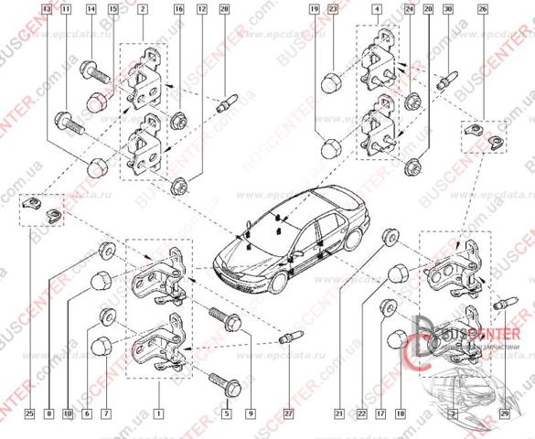RENAULT 7701206968 Петля двери задней левой в наличии Ужгород