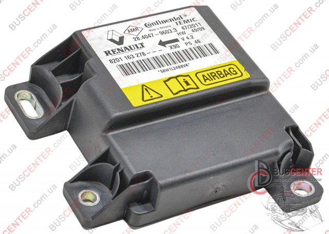 8201163278 RENAULT Модуль-процессор управления подушкой безопасности (ЭБУ AIRBAG) купить в Сумы