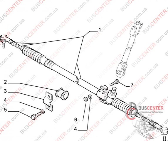 Рулевая рейка 9458157280 Fiat/Alfa/Lancia