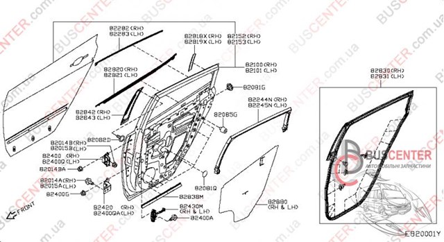 Дверь пассажирская задняя левая H21013NLMA NISSAN