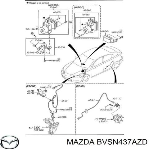 Гидроблок АБС BVSN437AZD MAZDA