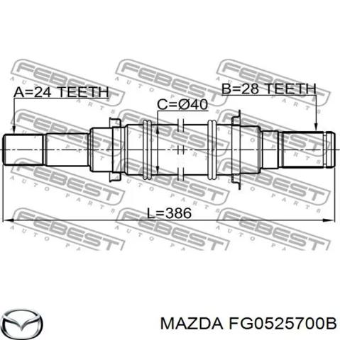 Приводной вал промежуточный FG0525700B MAZDA