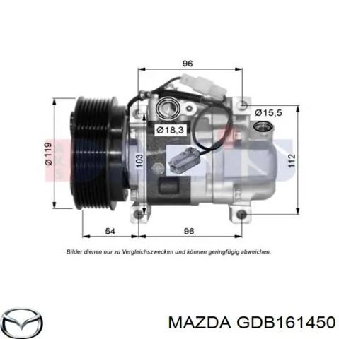 Компрессор хладагента GDB161450 MAZDA