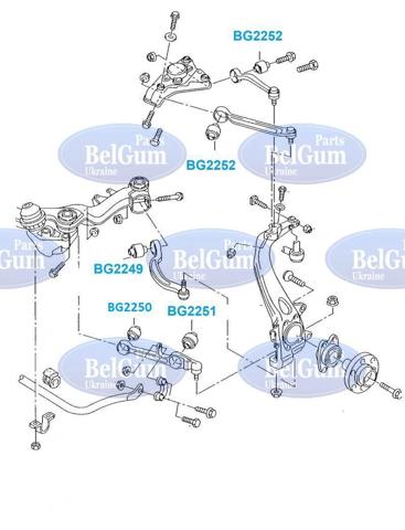 Сайлентблок передней подвески BG2250 BELGUM
