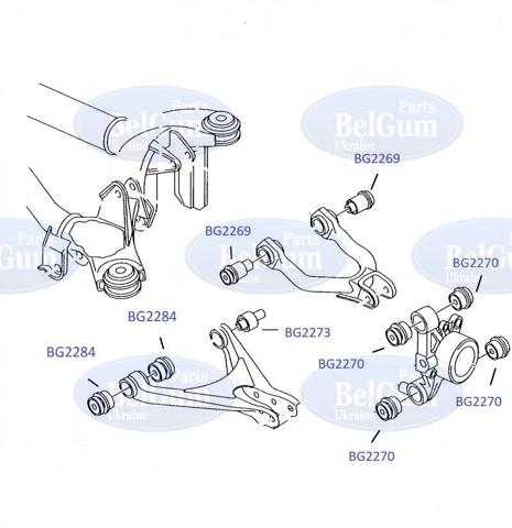 Сайлентблок задней подвески BG2284 BELGUM