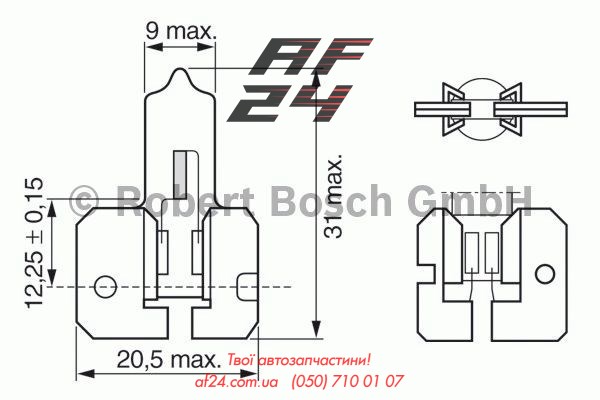 Лампочка дальнего света 1987302022 BOSCH