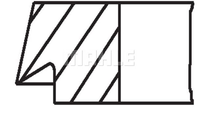 Поршневые кольца на 1 цилиндр, STD 08321N0 MAHLE