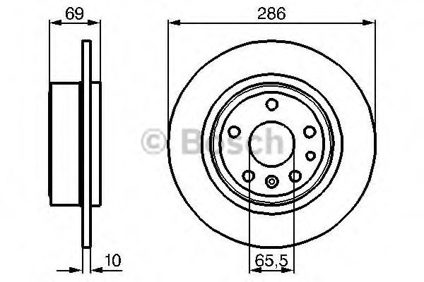 Диск тормозной задний 0986478478 BOSCH