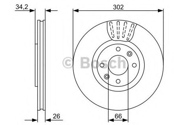 0986479548 BOSCH Передние тормозные диски купить в Днепр