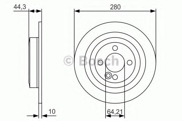Тормозные диски 0986479A08 BOSCH