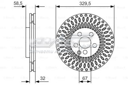 Передний тормозной диск 0986479D13 BOSCH