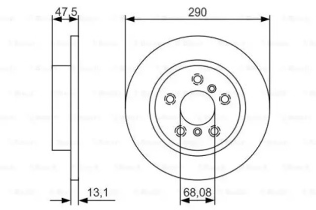 0986479D17 BOSCH Диск тормозной задний купить в Тернополь