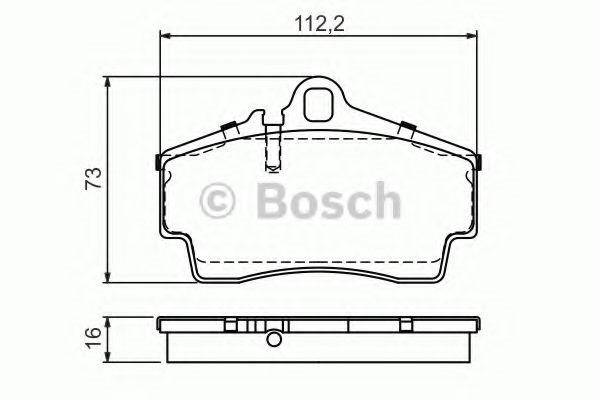 Колодки на тормоз задний дисковый 0986494265 BOSCH