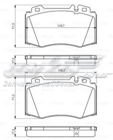 Колодки тормозные передние дисковые 0986494576 BOSCH