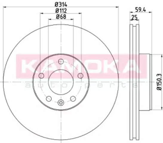 Ротор тормозной 1031019 KAMOKA