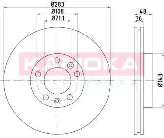 KAMOKA 1031082 Диск тормозной передний в наличии Житомир