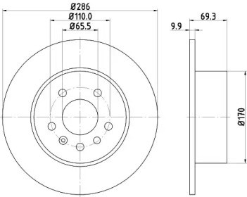 Гальмiвнi диски opel vectra b 95-03 1031622