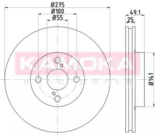Ротор тормозной 103255 KAMOKA