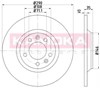 Диск тормозной задний 1032550 KAMOKA