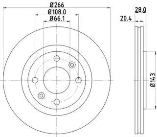 KAMOKA 103384 Передние тормозные диски в наличии Полтава