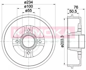 Тормозной барабан 104020 KAMOKA
