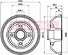 Тормозной барабан 104032 KAMOKA