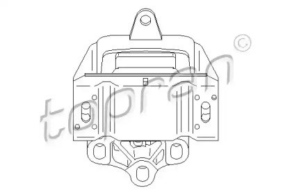 Левая опора двигателя 110760 HANS PRIES