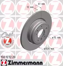 Задний тормозной диск 150127220 ZIMMERMANN